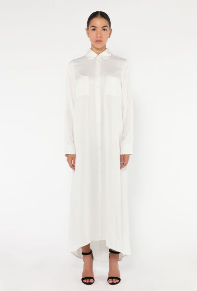 The Row Classic Crêpe Button Down Dress - 1