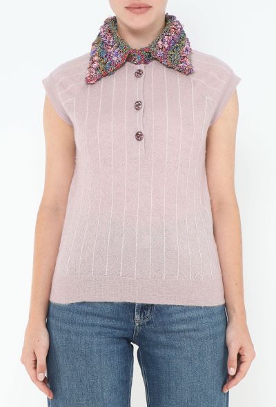Chanel S/S 2015 Bouclé Cashmere Top - 1 Chanel S/S 2015 Bouclé Cashmere Top - 1