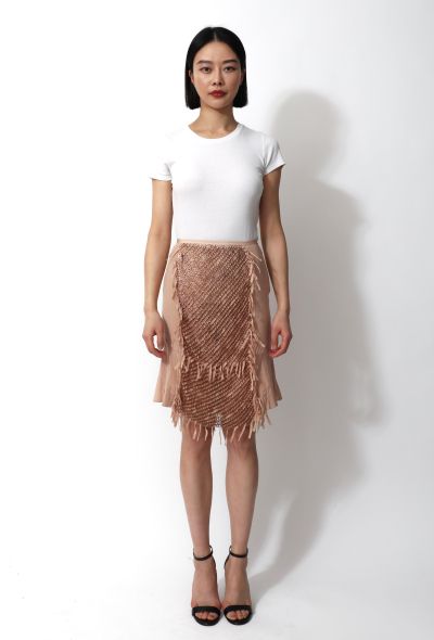                                         S/S 2004 Embellished Fringe Skirt-1