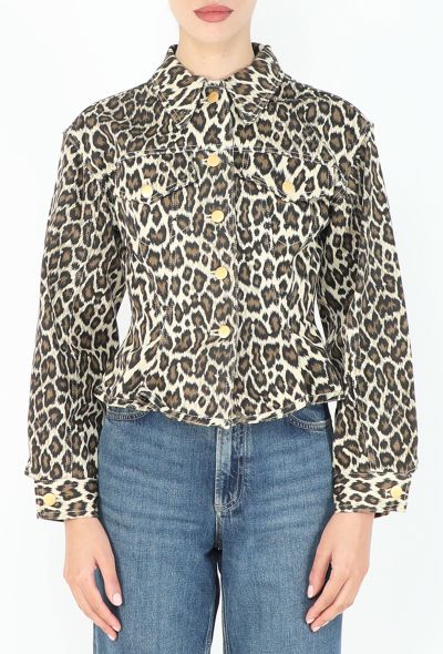 Jean Paul Gaultier Junior 1989 Leopard Denim Jacket - 1