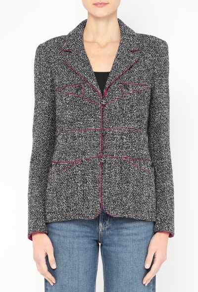 Chanel Silk Trim Tweed 'CC' Jacket - 1 Chanel Silk Trim Tweed 'CC' Jacket - 1