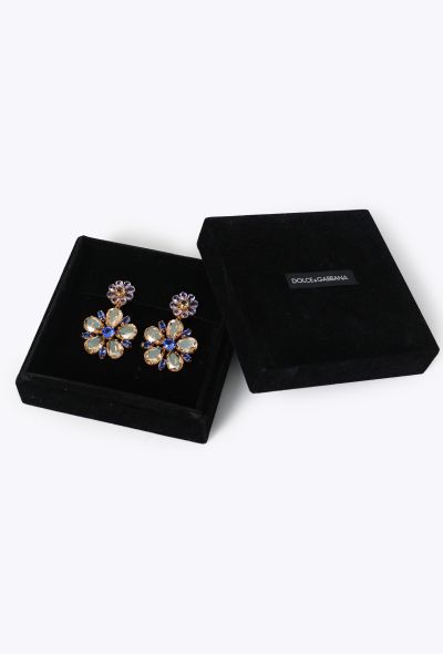 Dolce & Gabbana Crystal Daisy Clip-On Earrings - 2