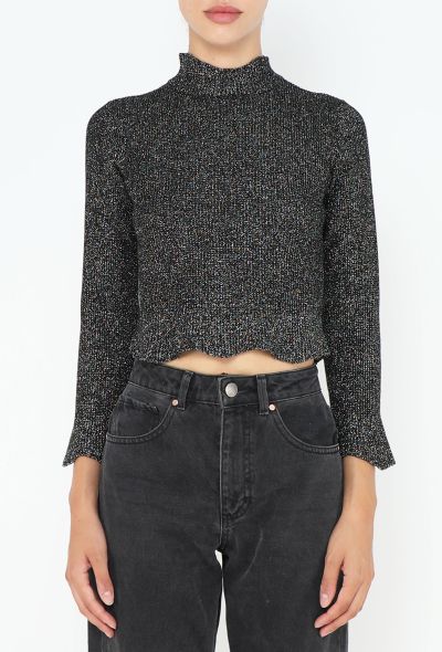 Balenciaga Iridescent High-Neck Top - 2