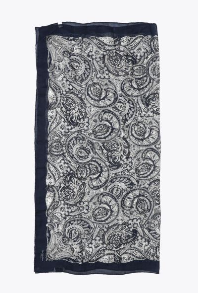 Saint Laurent Cashmere 45cm Paisley Foulard - 1