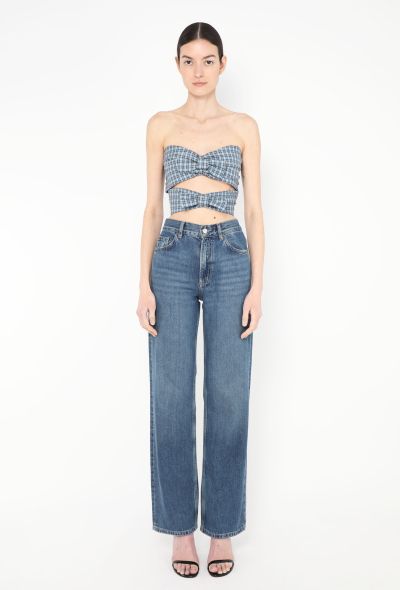 Rodarte Plaid Wide-Leg Bustier Ensemble - 2