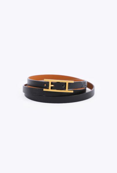 Hermès Mini Hapi 3 Leather Wrap Bracelet - 1