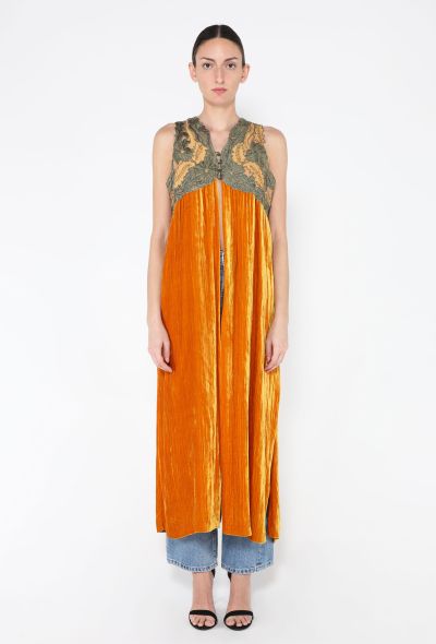 Romeo Gigli COLLECTOR '90s Silk Embroidered Velvet Top - 2