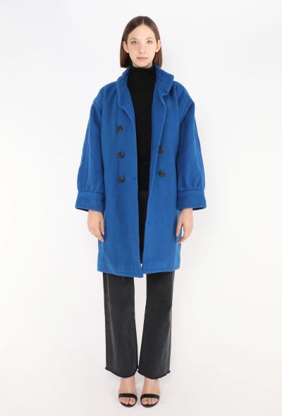 Saint Laurent 1985 Felted Cocoon Coat - 2
