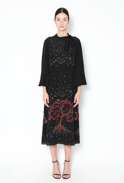 Valentino Printed Lavallière Midi Dress - 1 Valentino Printed Lavallière Midi Dress - 1