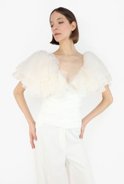 Khaite F/W 2021 Marca Ruffled Bandeau Top - 1