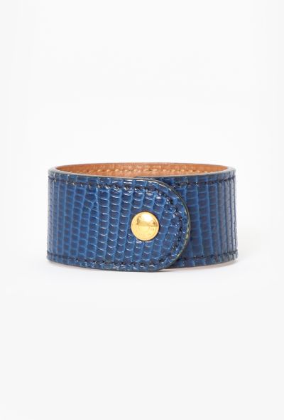 Hermès Vintage Clou Médor Lizard Bracelet - 2 Hermès Vintage Clou Médor Lizard Bracelet - 2