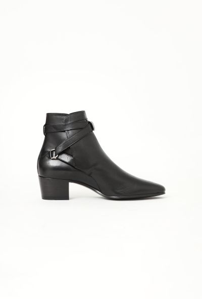                             Saint Laurent by Anthony Vaccarello Jodhpur Leather Buckle Boots