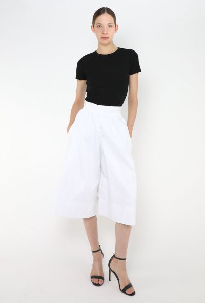 Céline Wide-Leg Poplin Culottes - 1