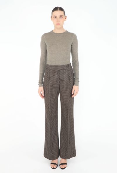 Prada Flared Houndstooth Trousers - 1