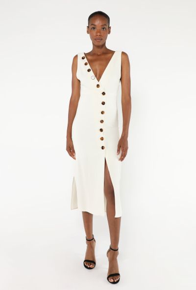 Khaite Crêpe Plunge V-Neck Dress - 2