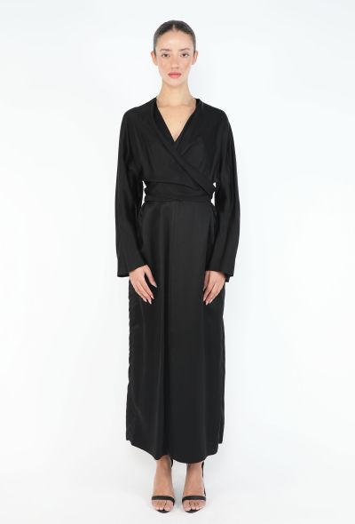 The Row Black Draped Maxi Dress - 1