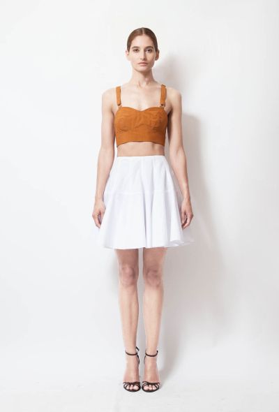                                         Flared Cotton Mini Skirt-2