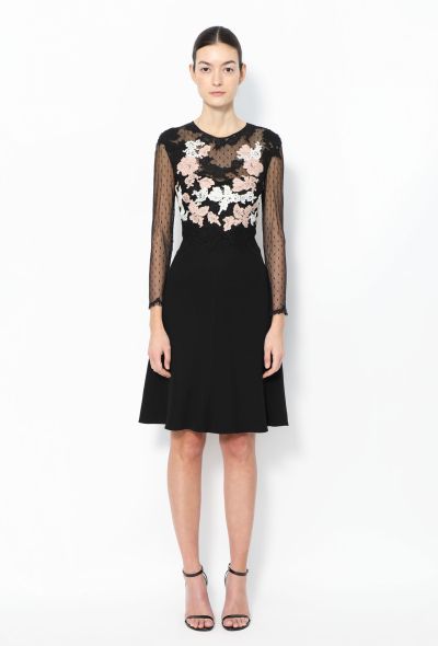 Valentino Guipure Floral Embroidered Dress - 1