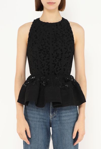 Balenciaga Resort 2016 Embellished Peplum Top - 1