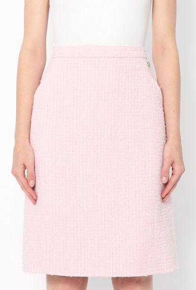 Chanel 2020 Frayed Tweed Skirt - 2 Chanel 2020 Frayed Tweed Skirt - 2