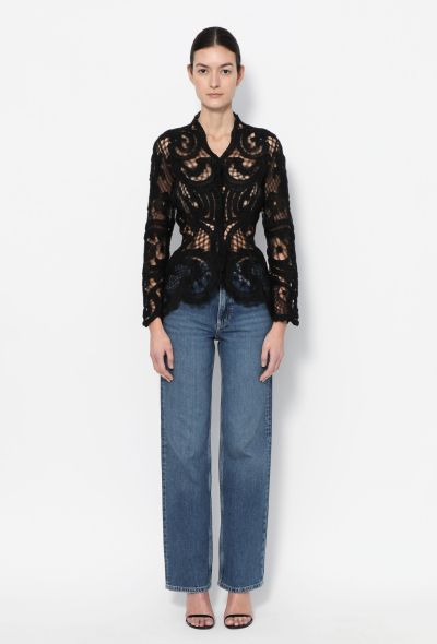 Thierry Mugler 1999 Scalloped Lace Evening Jacket - 2 Thierry Mugler 1999 Scalloped Lace Evening Jacket - 2