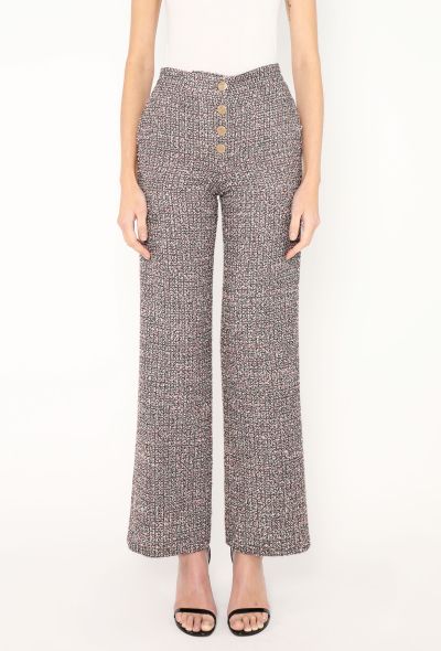 Chanel 2013 Frayed Tweed 'CC' Pants - 2 Chanel 2013 Frayed Tweed 'CC' Pants - 2