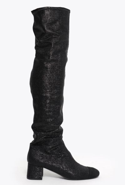 Chanel Iridescent Thigh-High Boots - 2 Chanel Iridescent Thigh-High Boots - 2