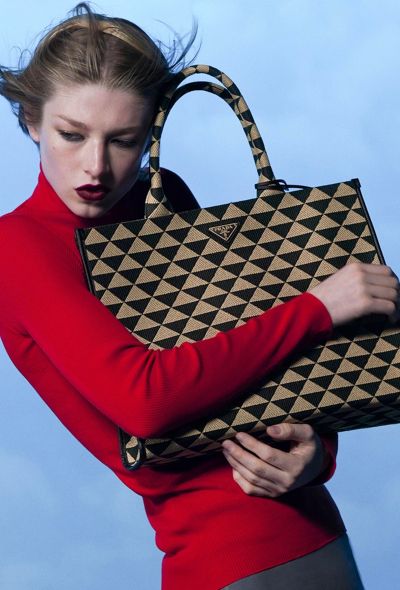 Prada 2022 Symbole Embroidered Jacquard Tote - 2