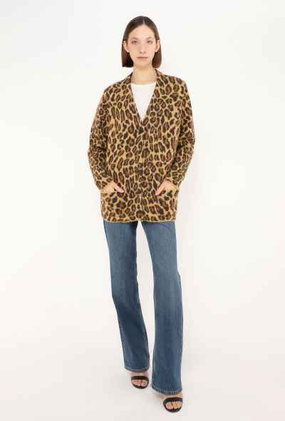 Saint Laurent 2015 Leopard Mohair Cardigan - 1