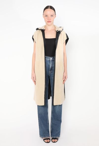 Céline Fall 2010 Shearling Hooded Vest - 1