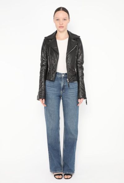 Balenciaga Lambskin Leather Biker Jacket - 2