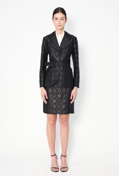 Prada S/S 2002 Belted Brocade Ensemble - 1 Prada S/S 2002 Belted Brocade Ensemble - 1