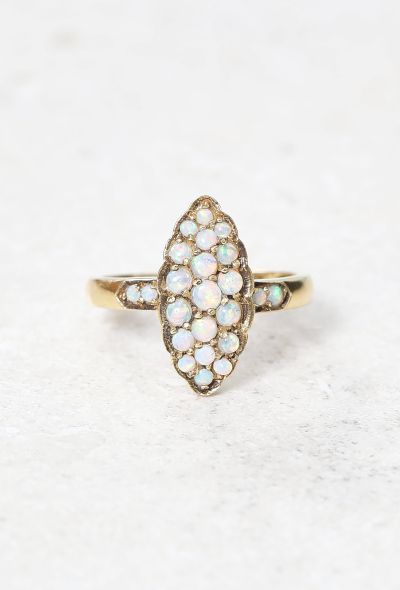                             18k Yellow Gold & Opal Marquise Ring - 1