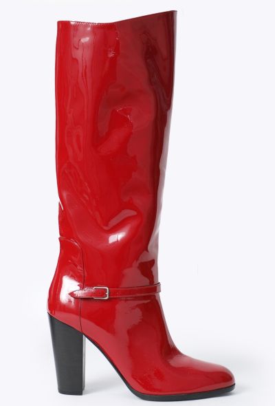 Saint Laurent 2014 Patent Knee-High Boots - 2