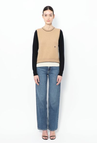 Céline Cashmere Triomphe Layered Sweater - 2