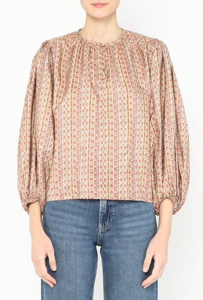 Saint Laurent S/S 1978 Silk Peasant Blouse - 1 Saint Laurent S/S 1978 Silk Peasant Blouse - 1