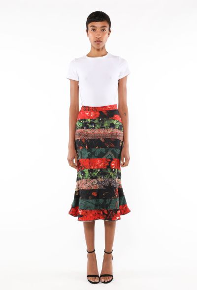 Givenchy Silk Printed Zip Skirt, F/W 2013 - 1