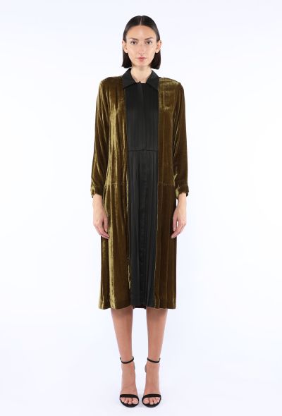 Dries Van Noten Velvet Pleated Dress, 2020 - 1