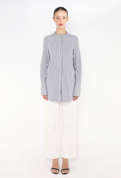 Céline Pinstripe Bib Tunic Shirt - 2 Céline Pinstripe Bib Tunic Shirt - 2