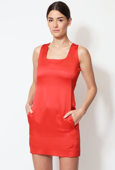 Céline Scarlet Silk Mini Dress - 2