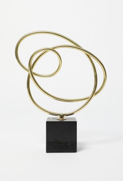                             Spiraled Brass Sculpture - 2