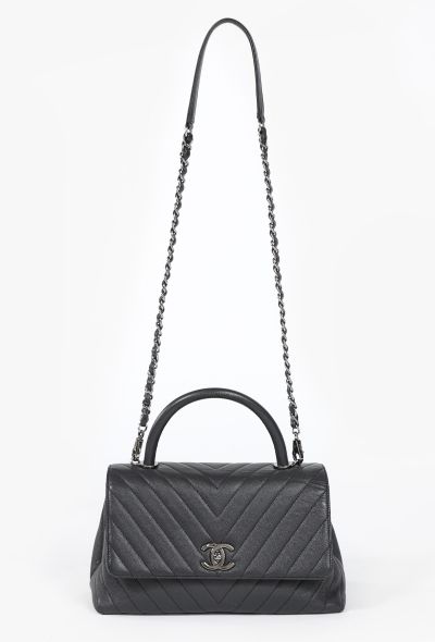 Chanel Coco Chevron Top Handle Bag - 2