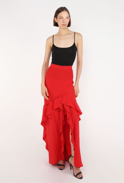 Saint Laurent Ruffled Silk Maxi Skirt, F/W 2003 - 1