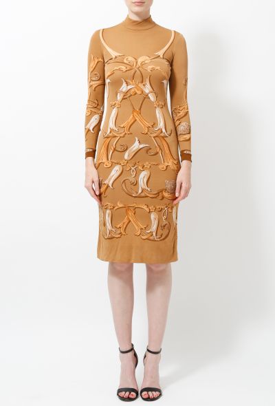                             1970's Print Jersey Silk dress - 2