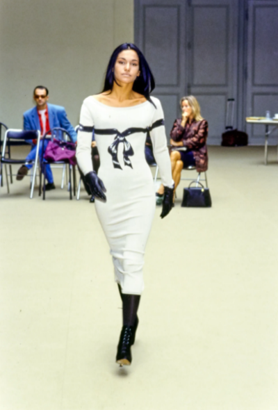                                         ICONIC F/W 1992 Jersey Ribbon Dress-2