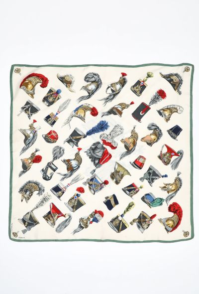 Hermès 1965 'Casques et Coiffures' 90cm Silk Carré - 1