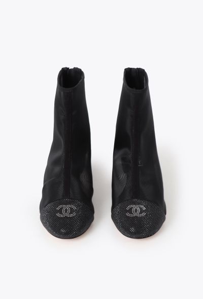 Chanel 2020 'CC' Embellished Mesh Boots - 2 Chanel 2020 'CC' Embellished Mesh Boots - 2