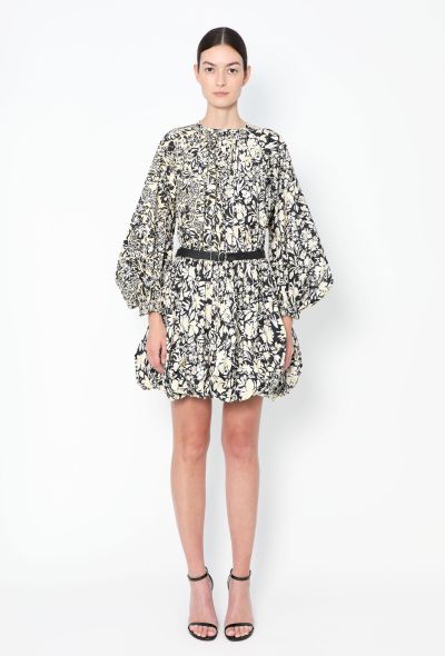 Jil Sander Pre-Fall 2023 Floral Belted Balloon Dress - 1