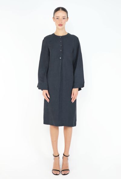 Céline Linen Collarless Tunic Dress - 1