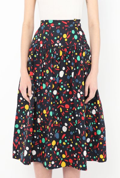 Saint Laurent Vintage Graphic Printed Skirt - 2 Saint Laurent Vintage Graphic Printed Skirt - 2